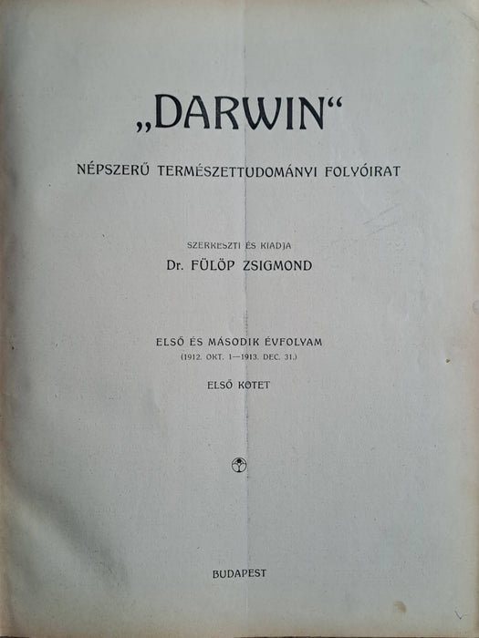 Darwin - I-VII. évfolyam vegyes számok 1912-1918