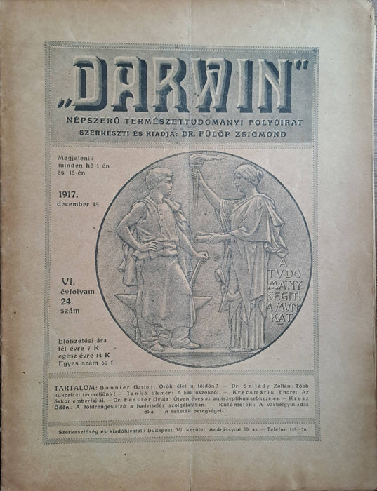 Darwin - I-VII. évfolyam vegyes számok 1912-1918
