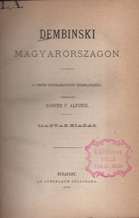 Dembinski Magyarországon