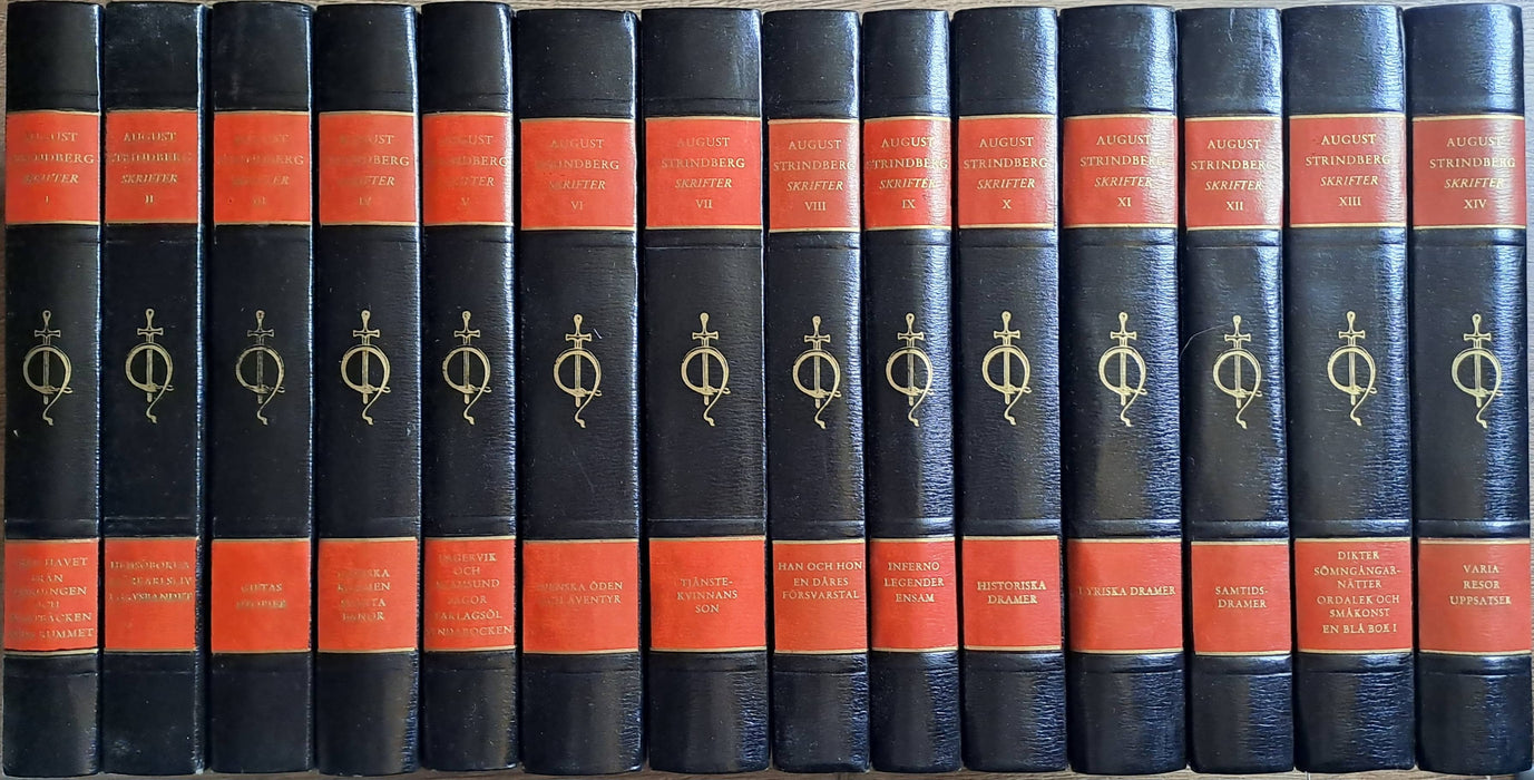 Skrifter av August Strindberg I-XIV.