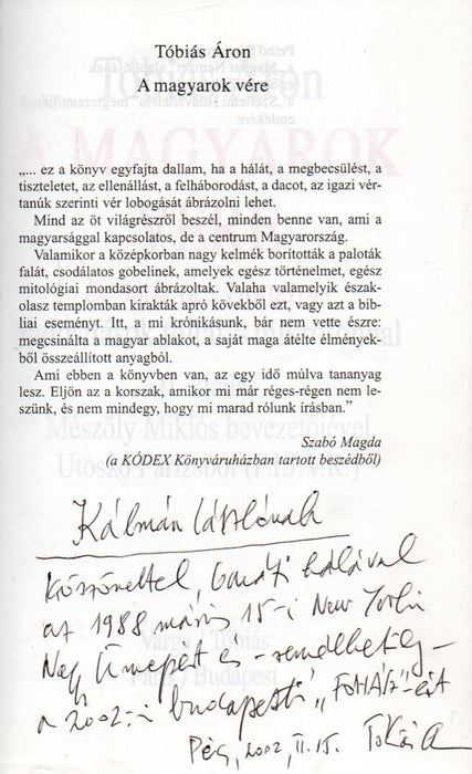 A magyarok vére - Le sang des Hongrois