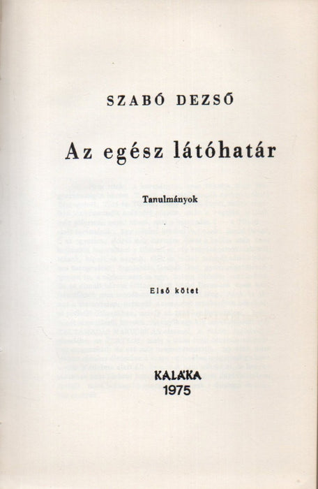 Az egész látóhatár I.