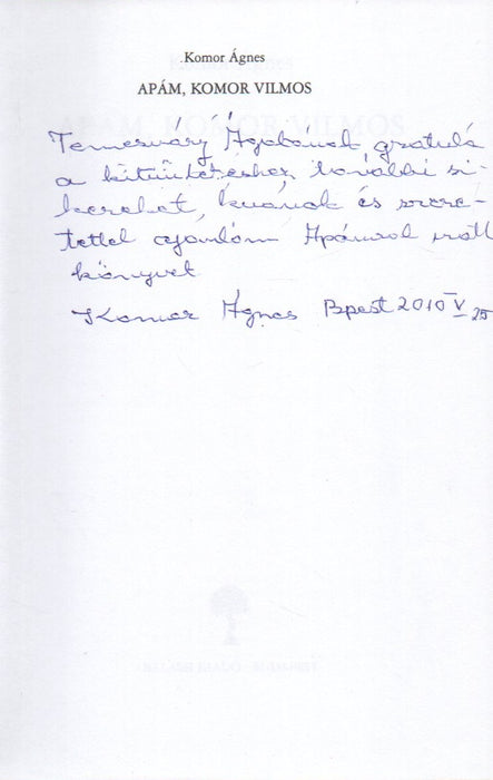 Apám, Komor Vilmos