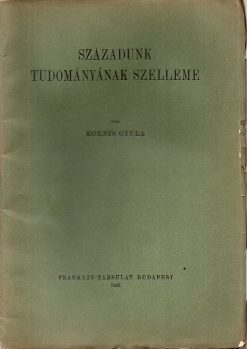 Századunk tudományának szelleme