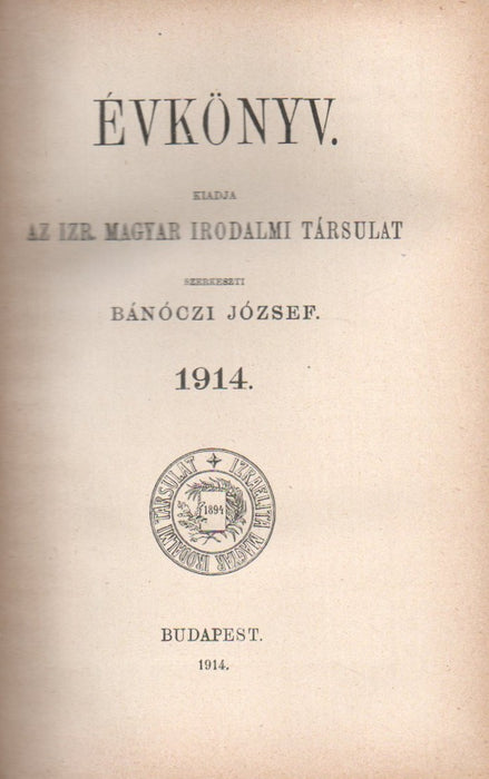 Évkönyv 1914