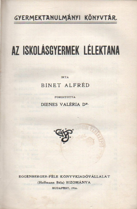 Az iskolásgyermek lélektana