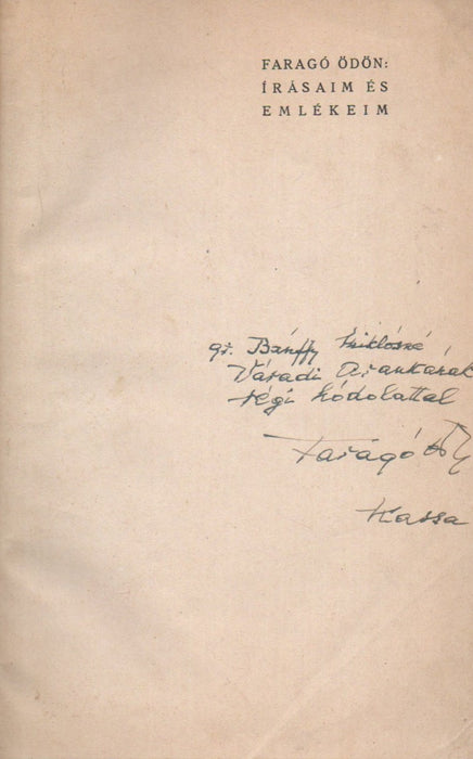 Írásaim és emlékeim