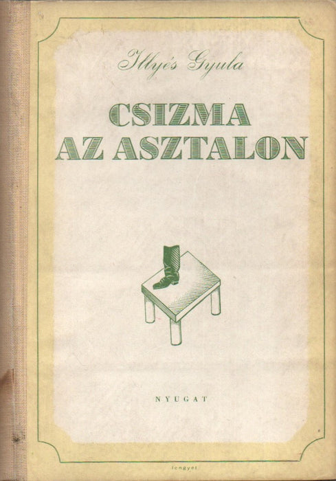 Csizma az asztalon