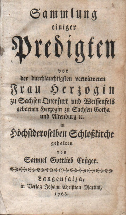 Sammlung einiger Predigten
