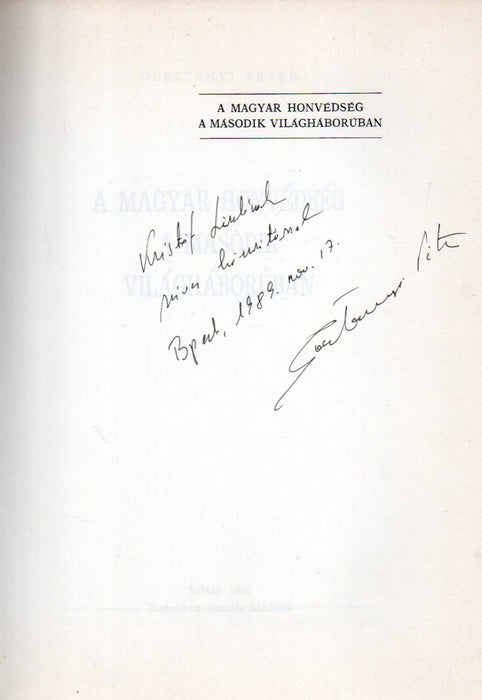 A magyar honvédség a második világháborúban