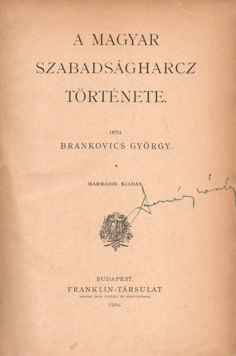 A magyar szabadságharcz története 1848-1849