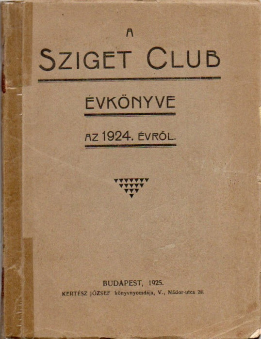 A Sziget Club évkönyve az 1924. évről