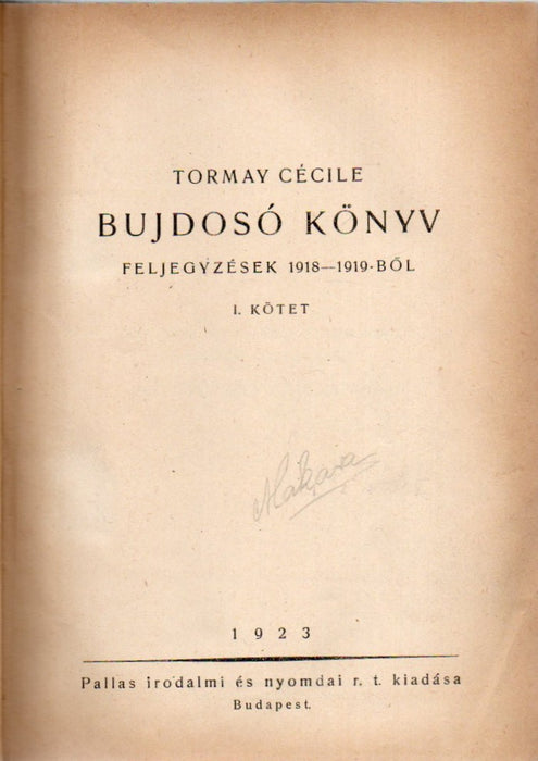 Bujdosó könyv I-II.