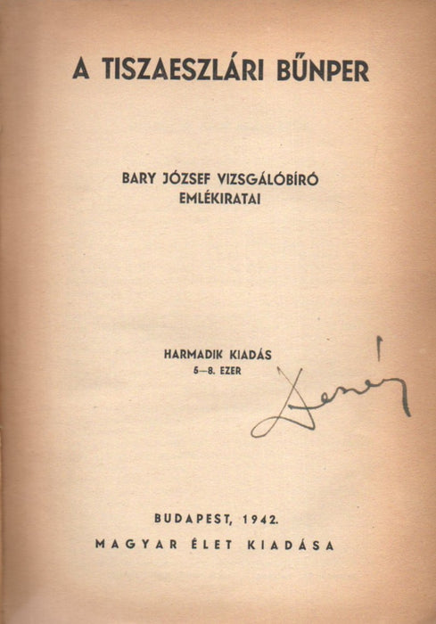 A tiszaeszlári bűnper