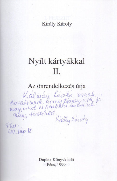 Nyílt kártyákkal II.