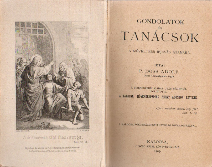 Gondolatok és tanácsok a műveltebb ifjúság számára