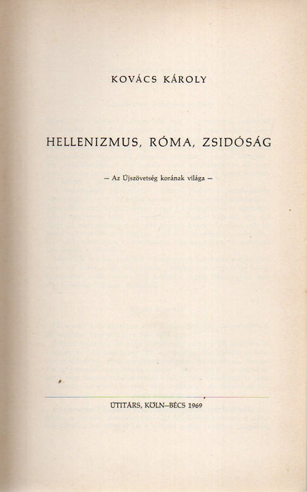 Hellenizmus, Róma, zsidóság