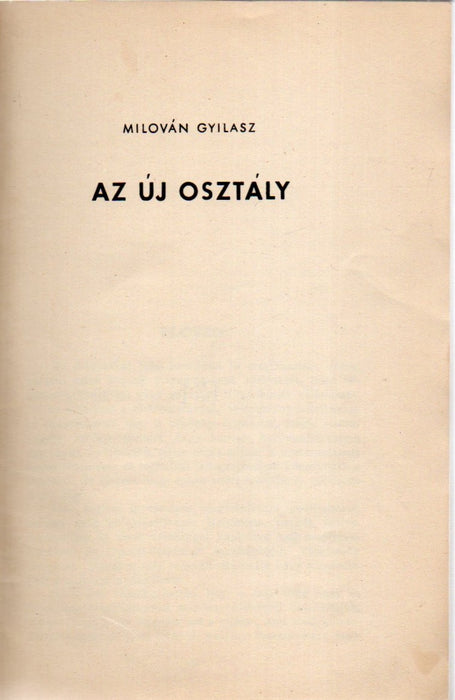 Az új osztály