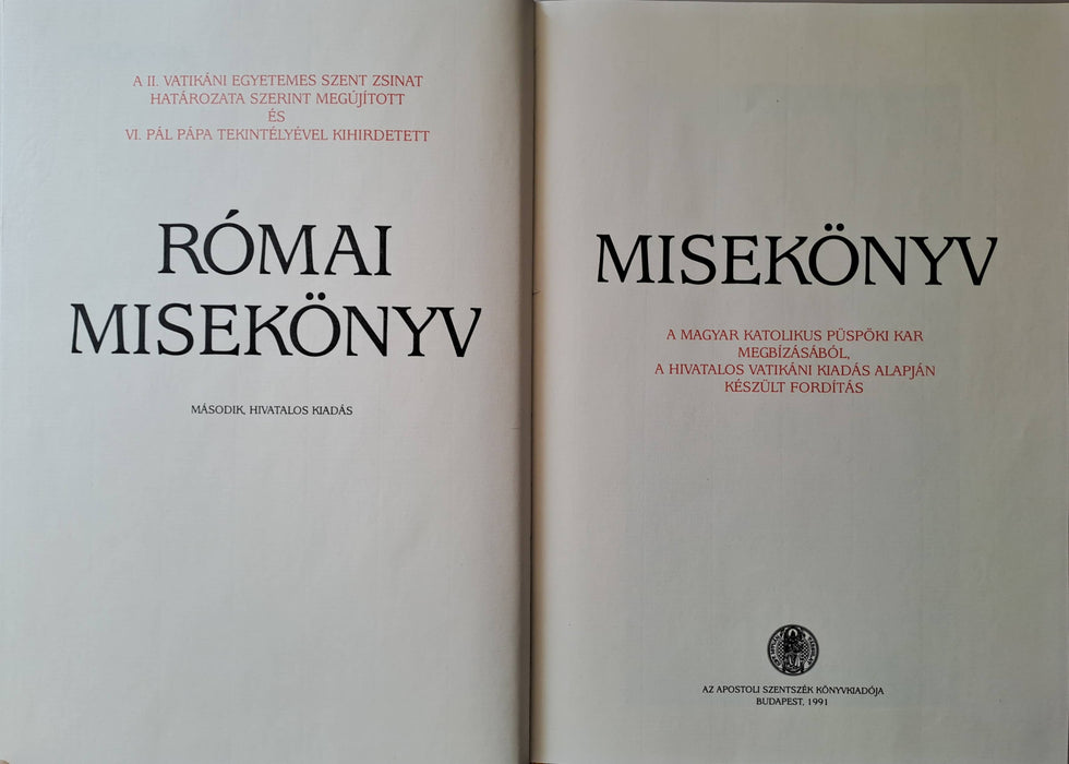 Misekönyv I.