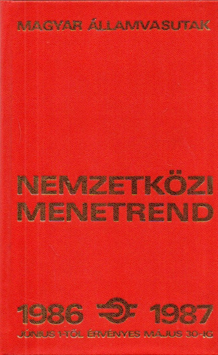 Nemzetközi menetrend 1986-1987 - Magyar Államvasutak