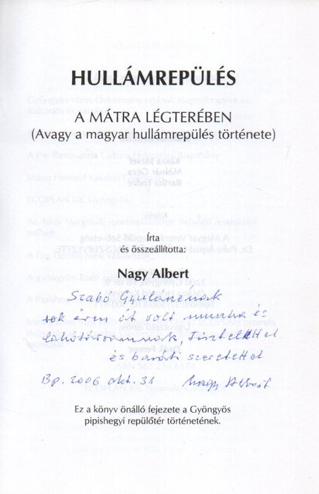 Hullámrepülés a Mátra légterében