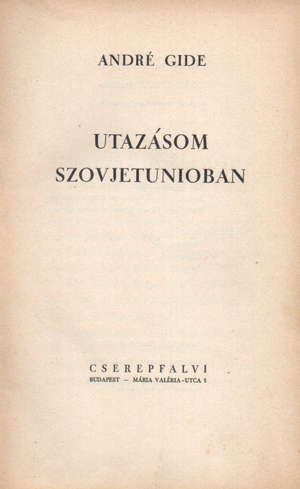 Utazásom Szovjetunioban