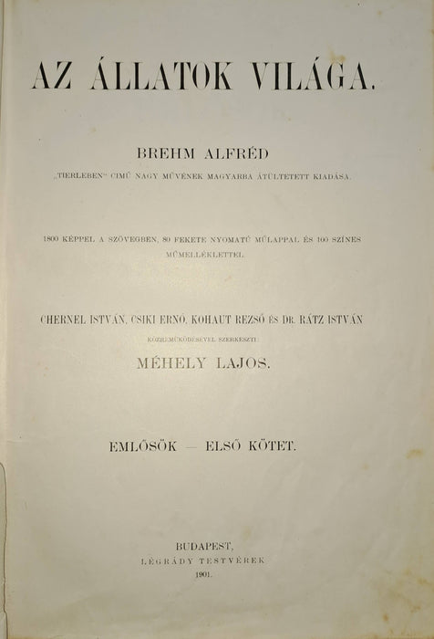 Az állatok világa I-X.