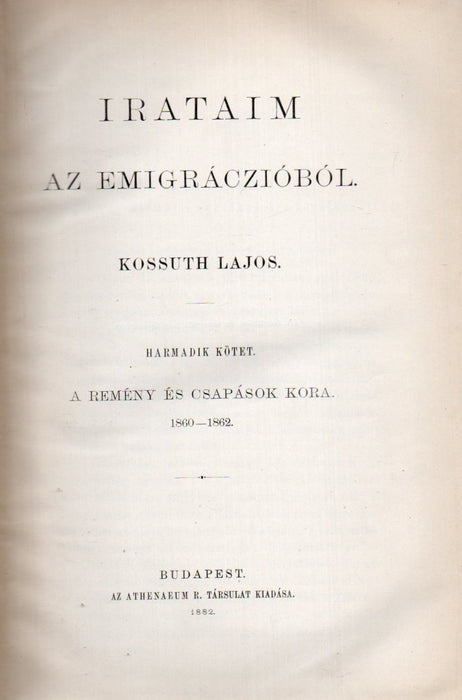 Irataim az emigráczióból III.