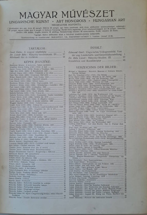 Magyar Művészet III. évfolyam