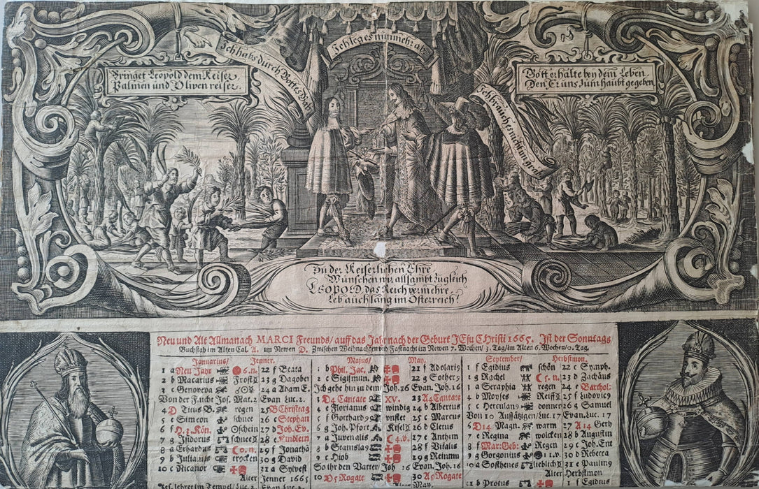 Neu und Alt Almanach Marci Freunde/auff das Jahr nach der Geburt Jesu Christi 1665.