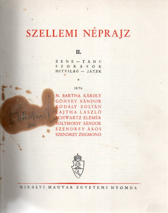 A magyarság néprajza IV. A magyarság szellemi néprajza II.