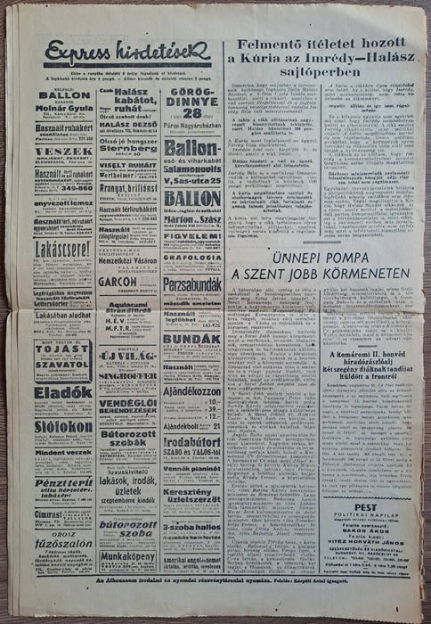 Pest IV. évf. 188. szám 1942 augusztus 21.