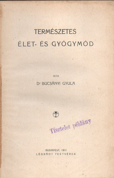 Természetes élet- és gyógymód