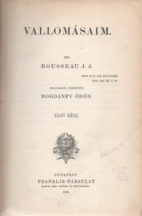 Vallomásaim I-II.