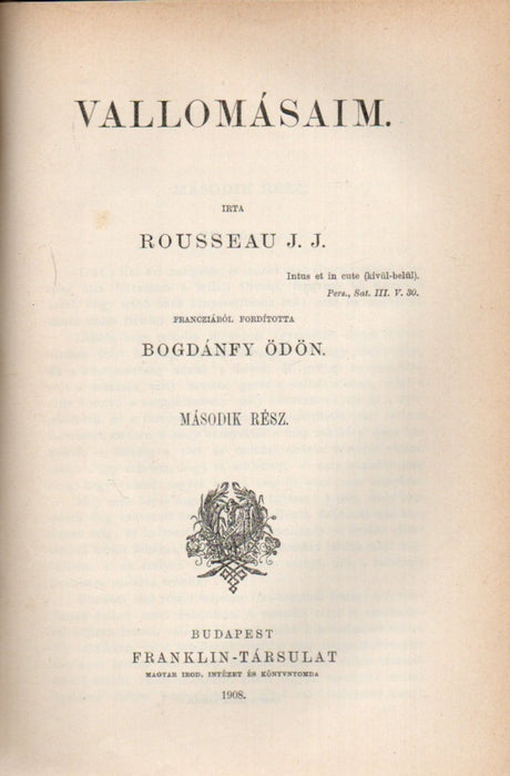 Vallomásaim I-II.