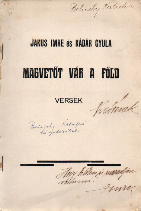 Magvetőt vár a föld - Körmend 1934