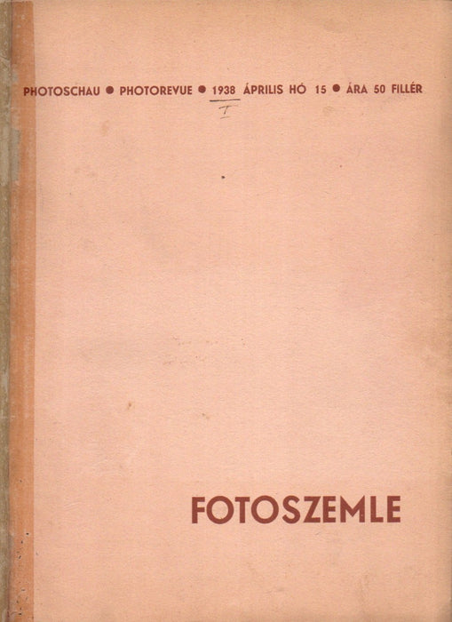 Fotoszemle I. évfolyam 1938