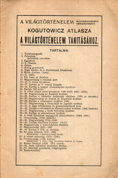 Atlasz a világtörténelem tanításához II.