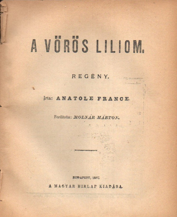 A száműzöttek - A vörös liliom