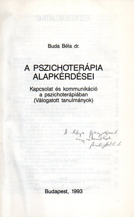 A pszichoterápia alapkérdései