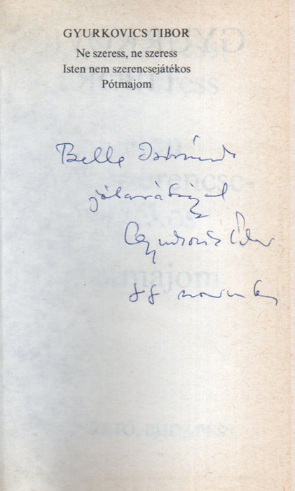 Ne szeress, ne szeress/Isten nem szerencsejátékos/Pótmajom