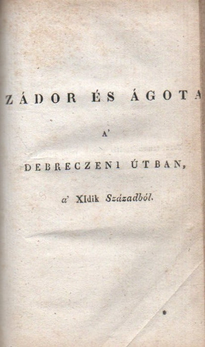 Kún történetek a' régi időből