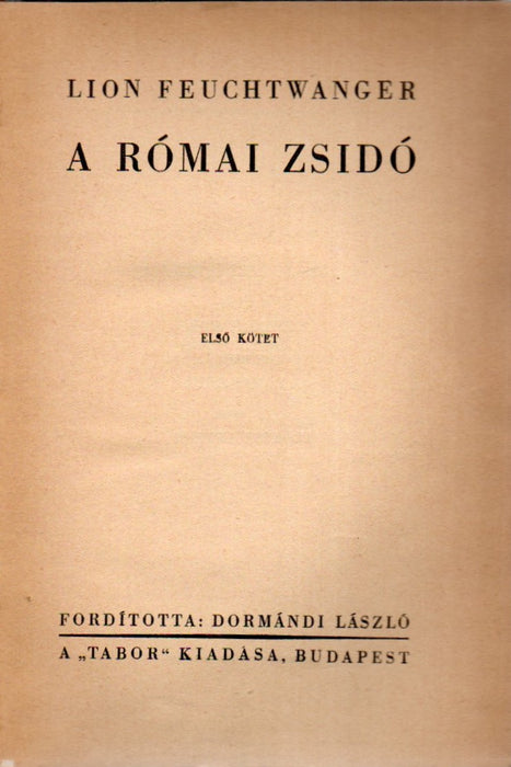 A római zsidó I-II.