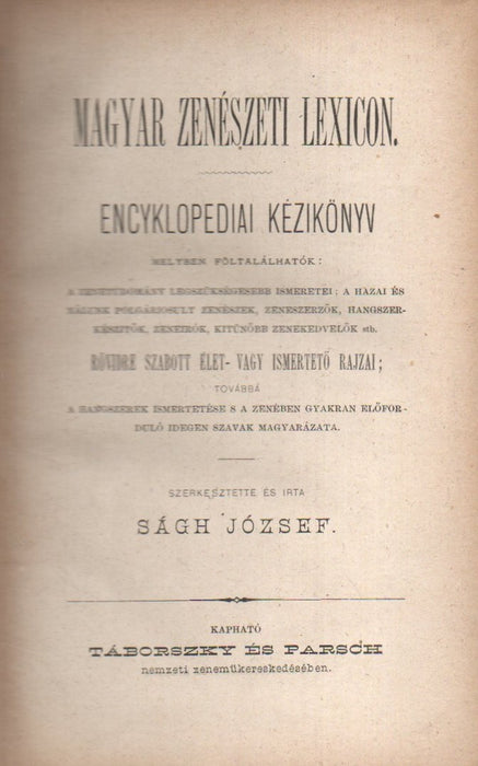 Magyar zenészeti lexicon