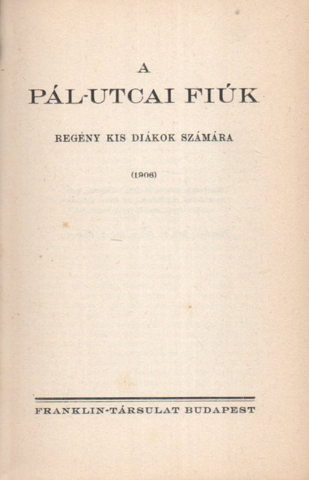 A Pál-utcai fiúk