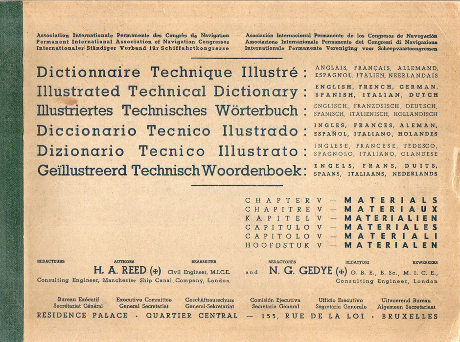 Illustrated Technical Dictionary: English, French, German, Spanish, Italian, Dutch - Chapter V.