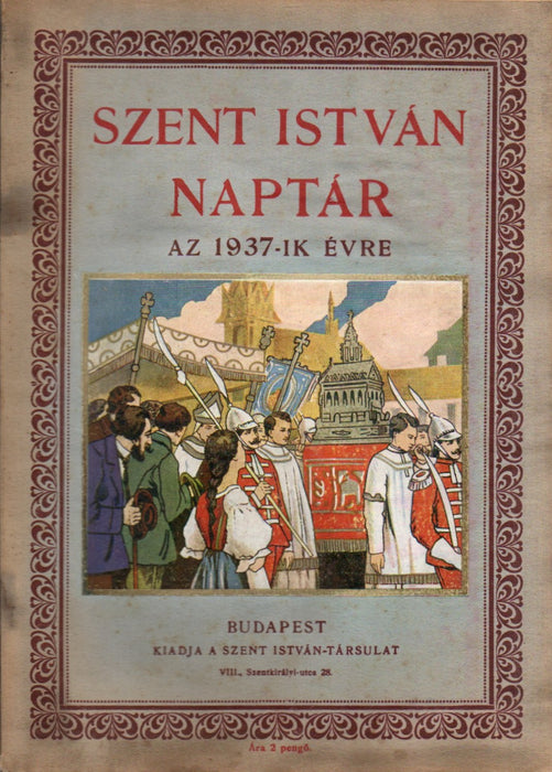 Szent István Naptár az 1937-ik évre