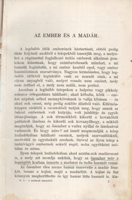 A madarak hasznáról és káráról