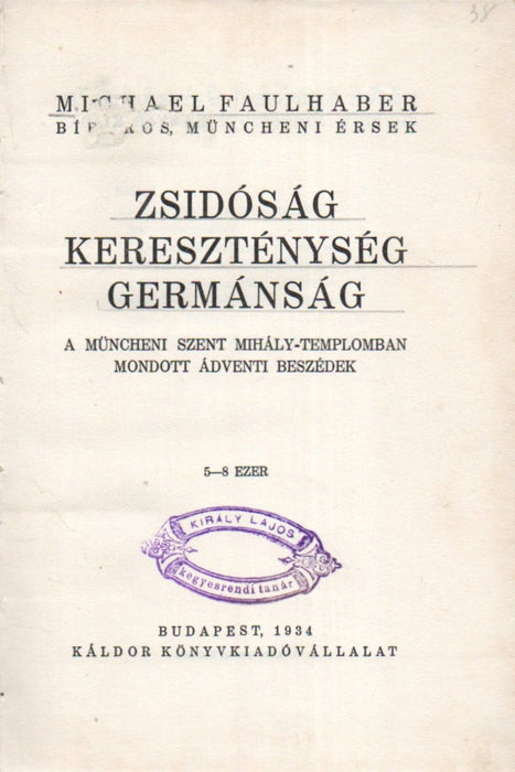 Zsidóság, kereszténység, germánság
