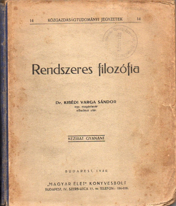 Rendszeres filozófia I-II.